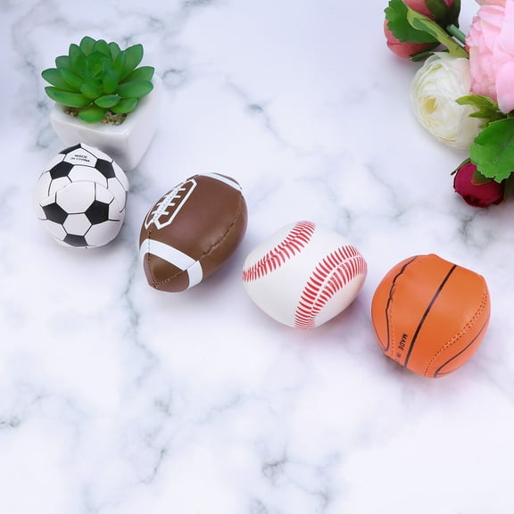 MUSEYA 4 Pcs Football Toys Assorted Color Skill Improvement Outdoor Play for Kids