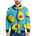 thumbnail image 2 of Chaqueta con cremallera y estampado de aguacate para hombre, chaqueta con estampado 3D de frutas, chaqueta informal de calle con cremallera, sudadera de manga larga tipo bombardero, 2 of 4