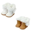 thumbnail image 3 of AmaMary 3 Pairs 18" Doll Winter Plush Shoes American Doll Accessories Winter White Plush Snow Boots, 3 of 5