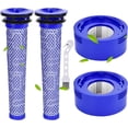 thumbnail image 1 of Filter till Dyson V7 V8 SV10 SV11 dammsugare, 2 HEPA-efterfilter och 2 förfilter, ersättningsdelar 965661-01 och 967478-01, 1 of 5