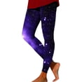 thumbnail image 2 of Star Print Leggings for Women High Waisted Tummy Control Yoga Pants Stretchy Compression Workout Tights Galaxy Pattern Activewear Gym Bottoms, 2 of 5