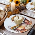 thumbnail image 6 of Fall Round Placemats Set of 4 Funny Cow Shower Place Mats Thanksgiving Woven Placemat Pumpkin Sunflower Circle Braided Table Mat for Kitchen Dining Table Autumn Party Home Decor 15 Inch, 6 of 9