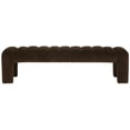 thumbnail image 2 of SAFAVIEH Couture Bellisima Solid Tufted Velvet Modern Bench, Dark Brown, 2 of 6