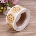 thumbnail image 2 of 500pcs Natural Handmade With Love Kraft Paper Stickers Round Adhesive Labels Bak, 2 of 8