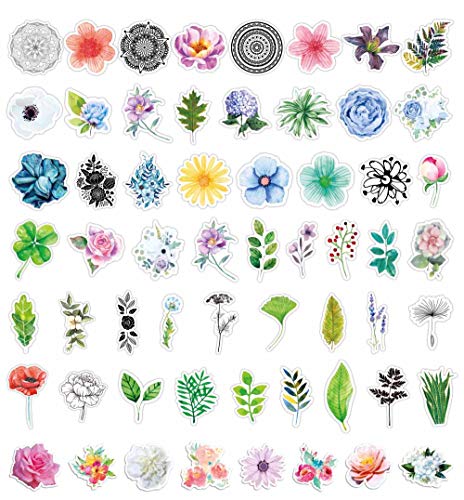 100pcs flower stickers for water bottle cute vinyl aesthetic trend waterproof stickers and decals for laptop scrapbook phone flower gifts for adults women teens girls walmart com