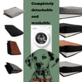 thumbnail image 5 of Lealchum Asiento de coche para perros medianos/grandes, 2 correas de seguridad con clip, cama de coche para 2 perros pequeños, cómodo asiento de coche para mascotas, extraíble y lavable, fácil de inst, 5 of 5