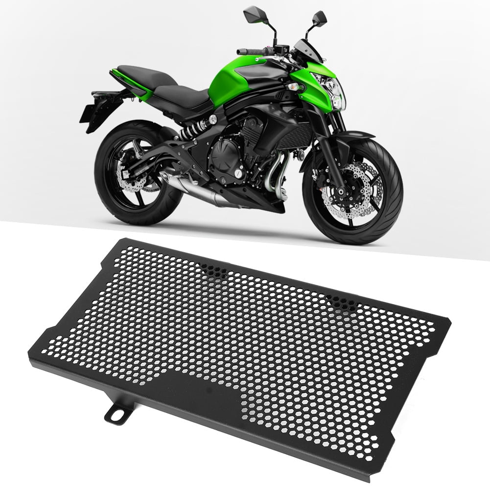 Grille De Radiateur En Alliage Aluminium Pour Kawasaki ER6N/ER6F (2012+) - Noir, Anodisée, Usinage CNC