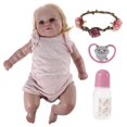 thumbnail image 1 of 20inch/24inch Reborns for Doll Opened-Eyes Baby Girl for Doll Nurturing for Doll Gift for Baby Realistic for Doll Handma brown eye 60cm, 1 of 4