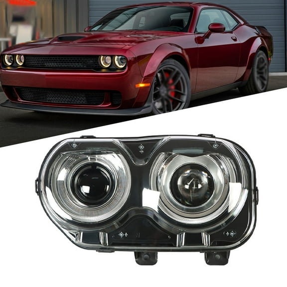 Driver/Left Side For Dodge Challenger 2015-2018 Headlight Headlamp Halogen LED