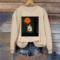 thumbnail image 6 of VKOYWKM Spooky Halloween Sweatshirt for Women Ghost Pumpkin Graphic Oversized Sweatshirt Crew Neck Long Sleeve Casual Fall Sweatshirt Holiday Party Pullover, 6 of 7