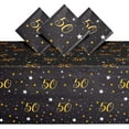 thumbnail image 6 of Juvale 50th Birthday Tablecloths - 3-Pack, 54 x 108 in, Black & Gold - 50th Birthday Decorations for Men & Anniversary Decorations - Disposable Plastic Table Covers, 6 of 7