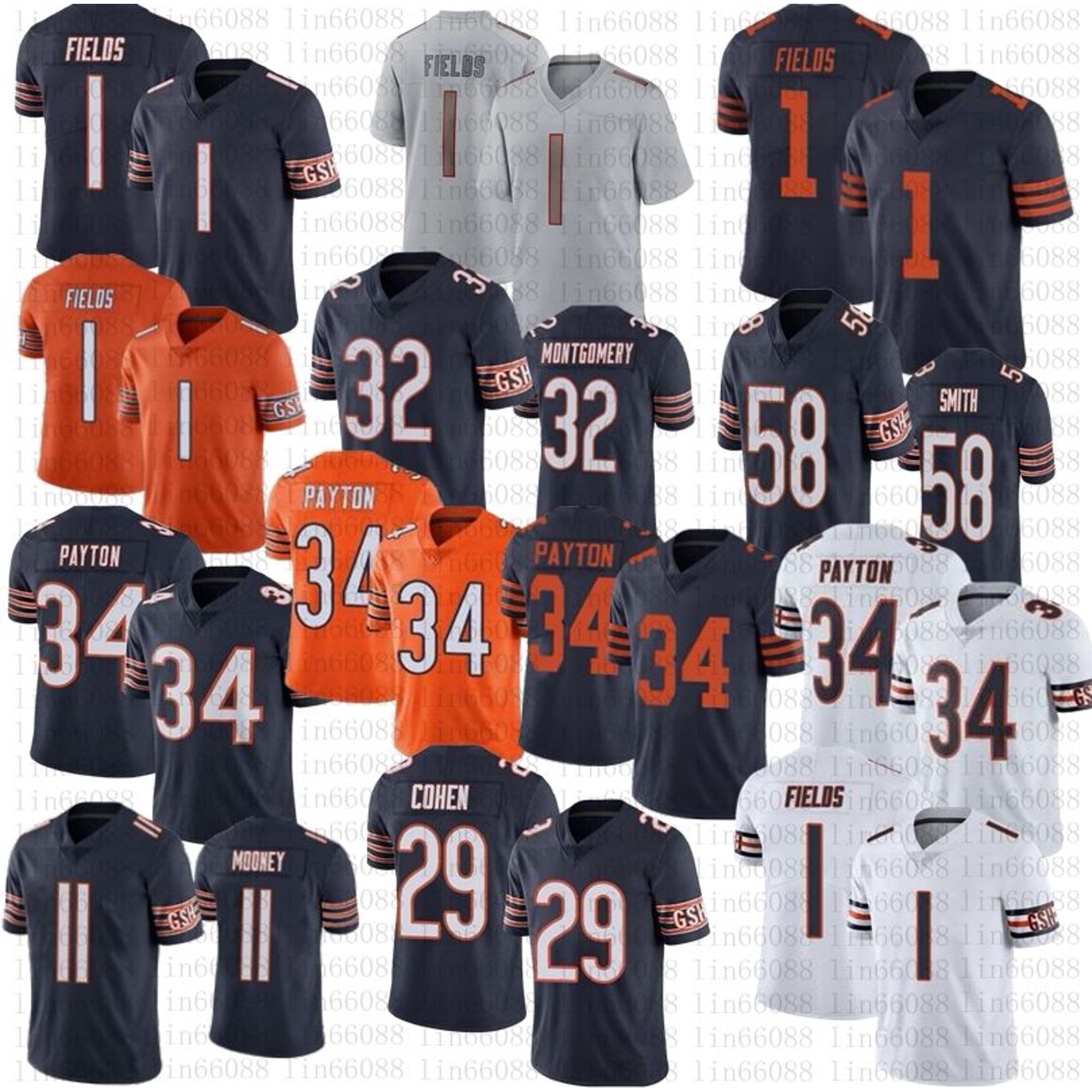 Chicago Bears David Montgomery Jerseys, Shirts, Apparel, Gear