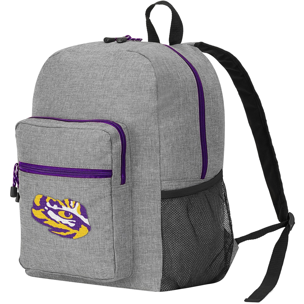 NCAA LSU Tigers "Daybreak" Backpack, 17" x 7.5" x 12.5" Heathered