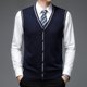 thumbnail image 3 of Nuevo cárdigan de punto con botones para hombre, suéter de lana sin mangas con cuello en V para primavera y otoño, chaleco informal para hombre, cárdigan de punto, 3 of 5