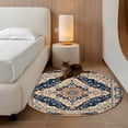 thumbnail image 2 of Round Rugs 3Ft, Orange Blue Southwestern Round Area Rug Washable Indoor Throw Carpet, Antique Boho Farmhouse Ethnic Small Non Slip Circle Rug for Bedroom Living Room Home Decor Aesthetic, 2 of 8