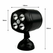 LED Walkway Security Light بطارية مقاومة للماء تعمل بالطاقة استشعار الحركة مصباح المناظر الطبيعية ، 1 حزمة ، حامل الحائط ، أسود