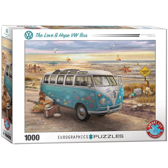 Puzzle EuroGraphics VW Love & Hope Bus 1000 piezas
