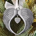 thumbnail image 3 of Adorno De Ala De ángel, Decoración Del árbol Conmemorativo, Doble Cara Mi Corazón En El Cielo, Cinta Blanca, Elegantes Decoraciones Para árboles De Navidad, 3 of 8