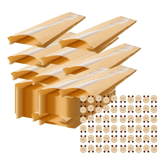 GROWTH TANK 50 Pieces Long French Bread Bags Bakery Bags for Candy Cookie Homemade Bread