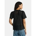 thumbnail image 4 of Time and Tru Women's Cotton Eyelet Top with Short Sleeves, Sizes XS-XXXL, 4 of 6
