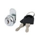 thumbnail image 1 of Cerradura tubular con llave de metal Uxcell 0.83" x 0.75" para puerta de gabinete o buzón 1 juego, 1 of 3