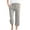 Grey, variant on fartey Womens Cotton Linen Capri Pants Solid Color Lounge Breathable Beach Trousers Baggy Elastic Waist Pockets Drawstring Pants
