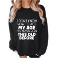 thumbnail image 2 of Xdegoge Womens Crewneck Sweatshirt with Pocket Casual Oversized Sweatshirt Oversized 2025 Knit Tops Sudaderas Y Hoodies De Moda Para Mujer Black M, 2 of 6