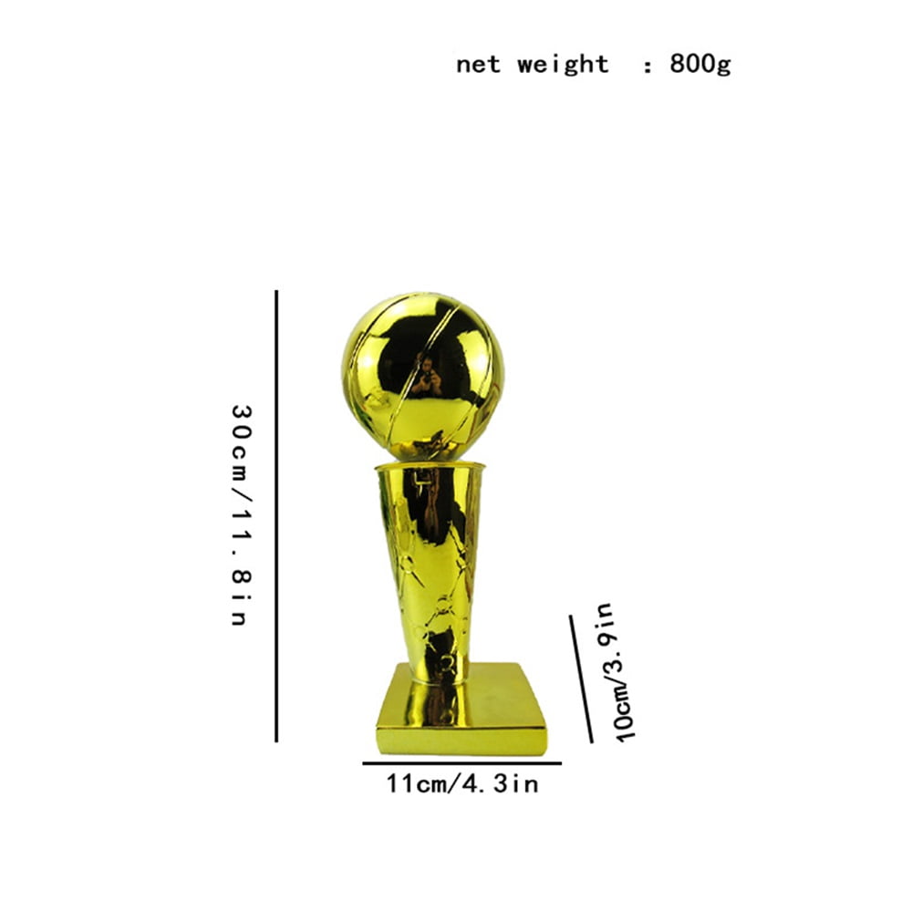 30cm/11.8inch Replica Basketball Champion Larry Brien Trophy, Golden State Crafts Souvenir Plated Award Model Cup Fans Gift,Gold