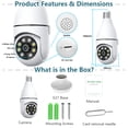 thumbnail image 3 of Cámara IP WIFI de Hogar Inteligente con Bombilla de Luz PTZ, 3 of 3