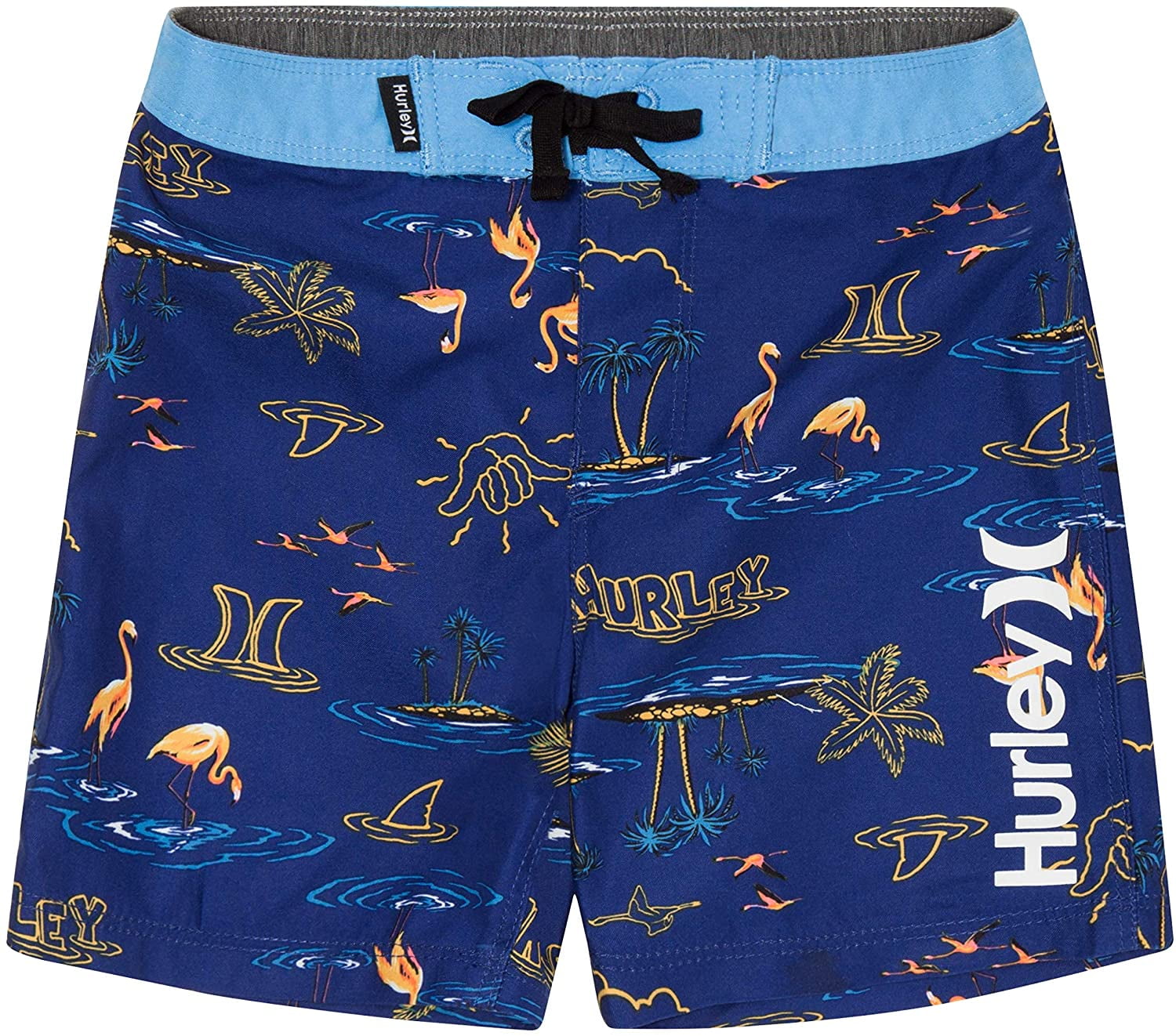 Hurley Boys' Big Classic Board Shorts, Blue/Flamingo, 18 | Walmart Canada
