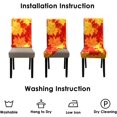 thumbnail image 4 of Fall Chair Covers for Dining Room Set of 4, Fall Maple Leaves Stretch Dining Chair Cover 4 Pieces, Washable Kitchen Chair Slipcovers 4 Pack, Removable Seat Protector for Thanksgiving Decor, 4 of 5