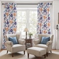 thumbnail image 6 of Jainmy Boho Floral Patterned Curtains for Living Room Bedroom Thermal Insulated Room Darkening Window Treatments,Green,52Wx84L,2 Panels, 6 of 10