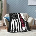 thumbnail image 5 of Veteran of The United States Air Force USA Flag Throw Blanket for Couch 40"x30" Cozy Soft Sofa Chair Bed Throw Blankets Flannel Blanket, 5 of 5