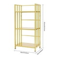 thumbnail image 6 of 3-Tier Gold Floor Standing Display Bookshelf, Open Shelf Bookcase, Display Rack for Home Decoration, 6 of 13