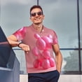 thumbnail image 4 of Balery Pink Balloon Puppy Art Camisa Polo de Hombre con Estampado, de Manga Corta y Tejido Medio, Camisa Tipo Golf Polo-4X-Large, 4 of 6