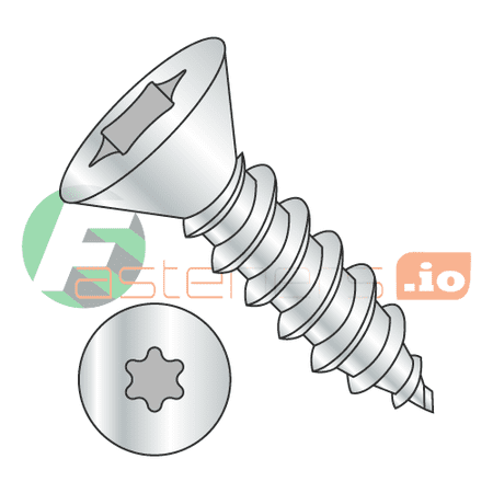

#6 x 3/8 Type AB Self-Tapping Screws / Six-Lobe (Torx) / Flat Head / Steel / Zinc (Quantity: 10 000 pcs)