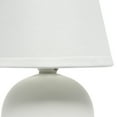 thumbnail image 5 of Creekwood Home Nauru 8.66" Traditional Petite Ceramic Orb Base Bedside Table Desk Lamp with Matching Tapered Drum Fabric Shade for Nightstand, End Table, Dorm, Off White, 5 of 6