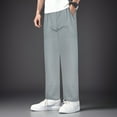 thumbnail image 6 of Adult Men Casual Pants Mens Casual Pants Relaxed Fit Men's Pants with Zipper Pockets Mesh Loose Fit Casual Straight Bottom Drawstring Jogging Trousers for Running Workout Training Basketball Pants, 6 of 9