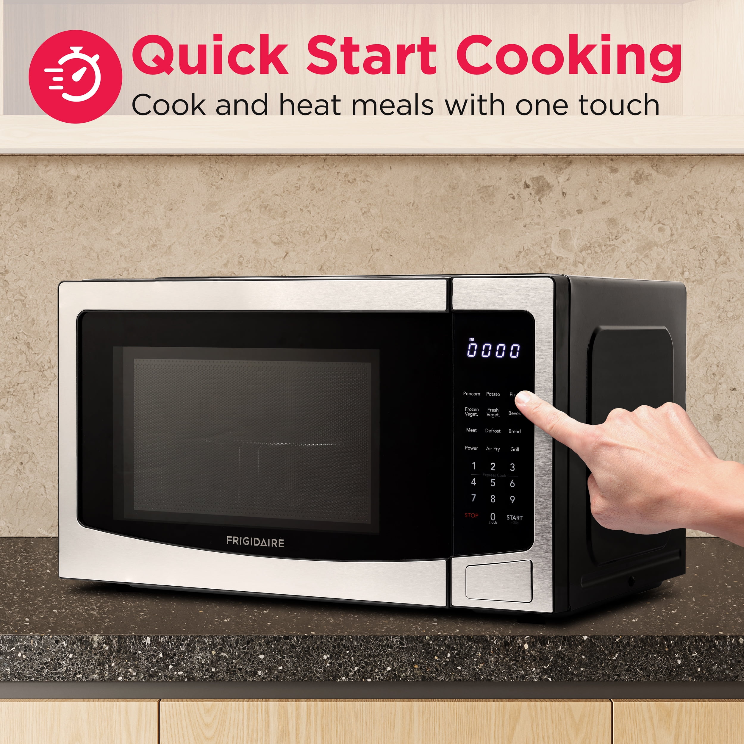 Frigidaire 3-In-1 Countertop Microwave Oven / Air Fryer / Convection, 1500-Watt Power, 1.1 Cu. Ft. Capacity, Stainless Steel