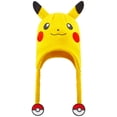 thumbnail image 1 of Gorro Pokémon Kids, acogedor, tejido en invierno, amarillo, de Pikachu, 1 of 6