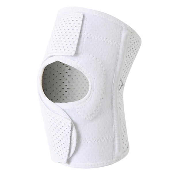 Rodillera de , correa de compresión para rótula, protector de banda antideslizante, funda transpirable para , caminar, tendón, trabajo , L, Blanco Sunnimix Rodilla