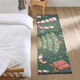 thumbnail image 3 of Yayeee Runner Rug for Bedroom 2'x6' Machine Washable Hallway Non Slip Mat, Brown Christmas Gingerbread, 3 of 8