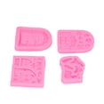 thumbnail image 2 of Delaman 4 PCS Fée Jardin Moule, Fée Jardin Moule en Silicone Porte Champignon Fleur Motif Chocolat Moules pour La Maison, 2 of 14