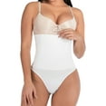 thumbnail image 2 of SHCKE Women's Butt Lifter Shapewear Tummy Control Thong High-Waist Cincher Panties Seamless Thong Shapewear Slimmer Underwear White, 2 of 6