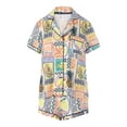 thumbnail image 7 of Joyspun Women’s Notch Collar Top and Shorts Pajama Set with Piping, 2-Piece, Sizes XS-3X, 7 of 7