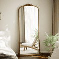 thumbnail image 3 of GRAHMCY 69"x28" Vintage Arched Full Length Mirror Floor Mirror, Antique Gold, 3 of 7