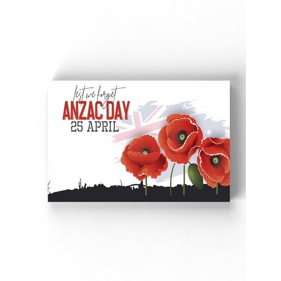 Anzac Day Field Silhouette  Wrapped Canvas  -Image by Shutterstock,