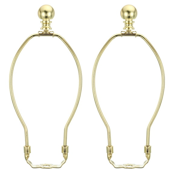 Uxcell 8 Inch Lamp Harp Kit with Finial Lamp Shade Holder Gold Tone 2 Set