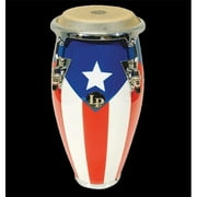 Latin Percussion LPMC Mini Conga Chrome Hardware Puerto Rican Flag