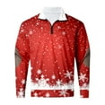 thumbnail image 4 of LIUJUNSHOP Slim Fit Men's Crewneck Sweatshirt Men Christmas Printed High Neck Half Zip Casual Comfortable Business And foreign, 4 of 5